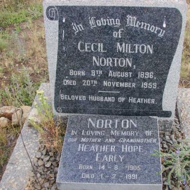 NORTON Cecil Milton 1896-1959 &amp; Heather Hope EARLY 1905-1991