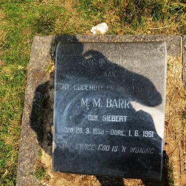 BARRY M.M. nee SIEBERT 1898-1961