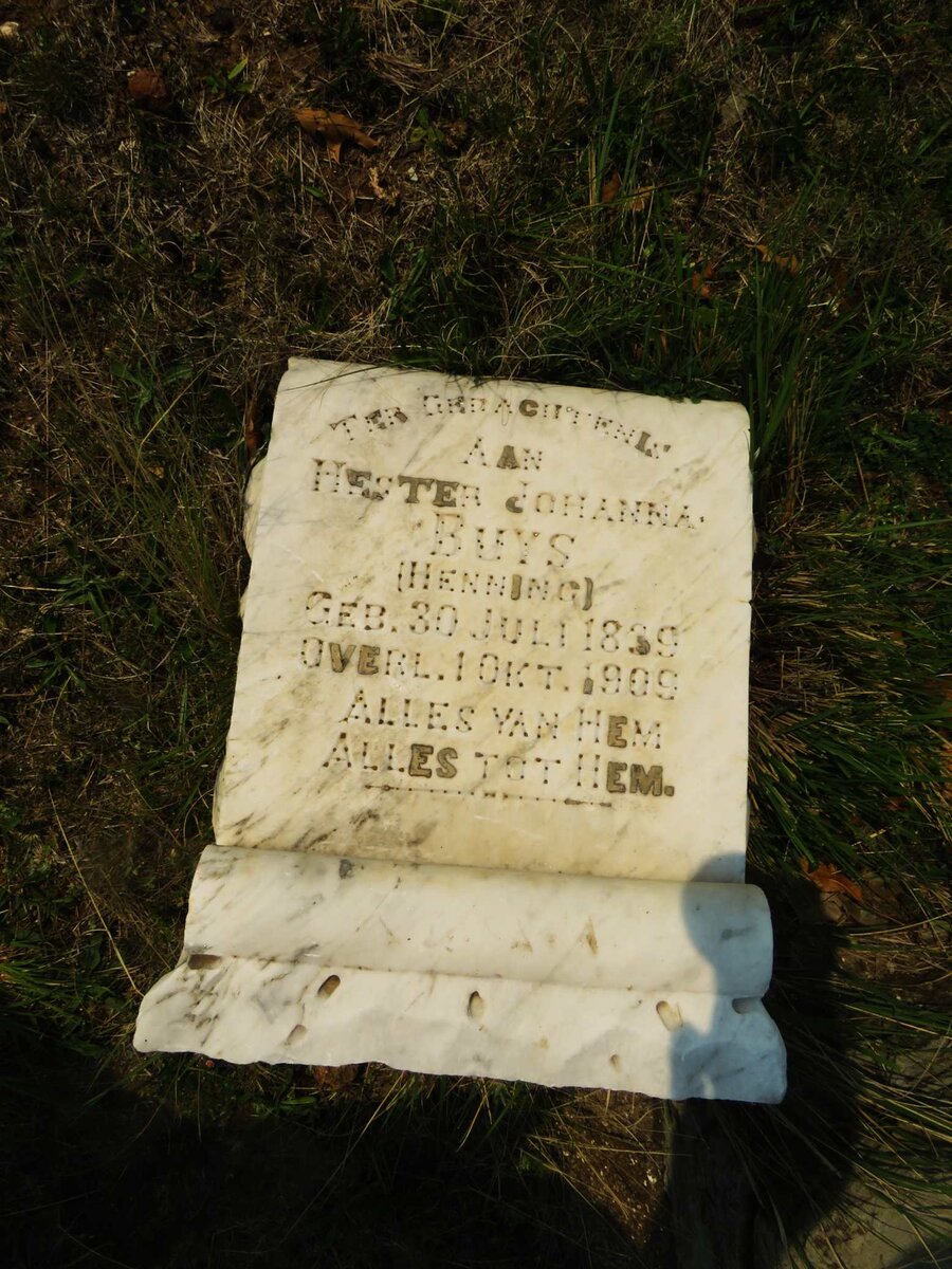 BUYS Hester Johanna nee HENNING 1839-1909