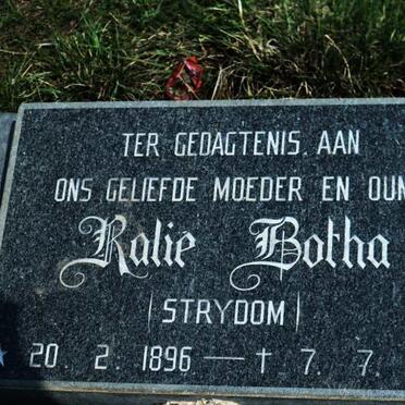 BOTHA Ralie nee STRYDOM 1896-1982