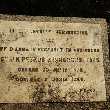 BUYS Schalk Petrus Gerhardus 1875-1940