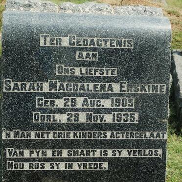 ERSKINE Sarah Magdalena 1905-1935