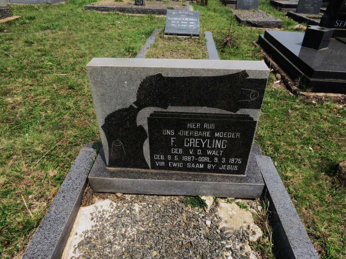 GREYLING F. nee V.D.WALT 1887-1975