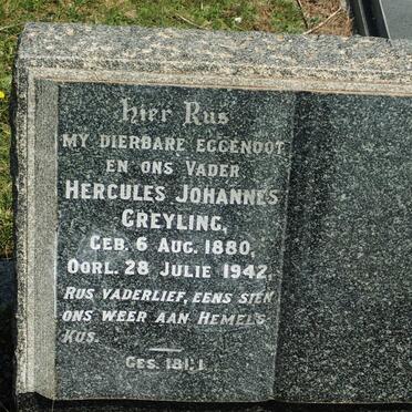 GREYLING Hercules Johannes 1880-1942