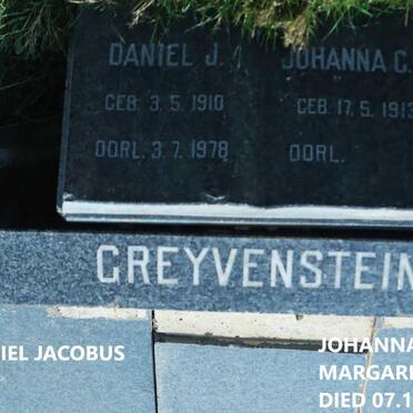 GREYVENSTEIN Daniel Jacobus 1910-1978 &amp; Johanna Gertruida Margaretha 1913-2001