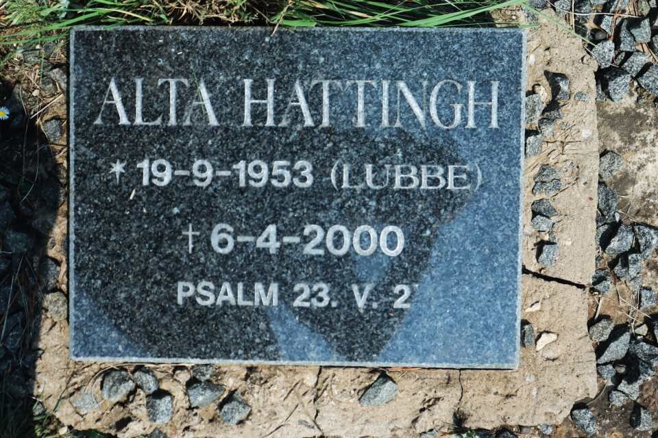 HATTINGH Alta nee LUBBE -2000