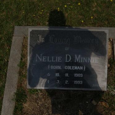 MINNIE Nellie D. nee COLEMAN 1909-1993