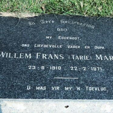 MARAIS Willem Frans 1910-1971