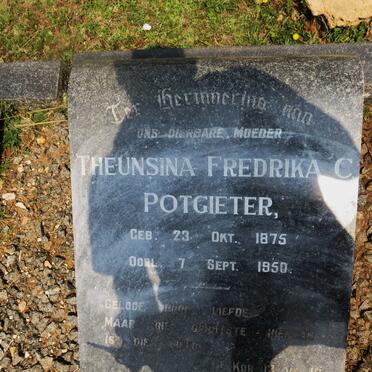 POTGIETER Theunsina Fredrika C. 1875-1950