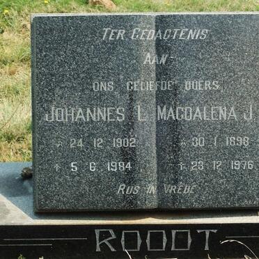 ROODT Johannes L. 1902-1984 &amp; Magdalena J.A. 1898-1976