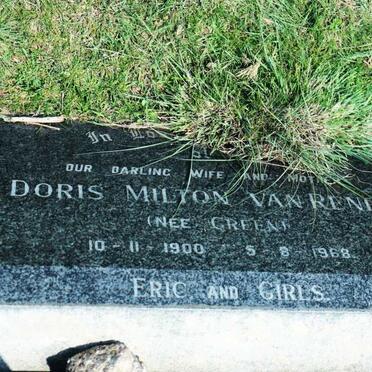 RENEN Doris Milton, van nee GREEN 1900-1968