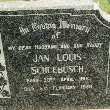 SCHLEBUSCH Jan Louis 1918-1959