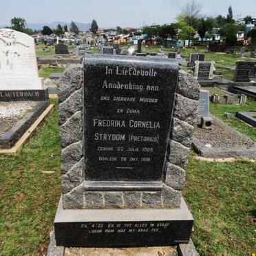 STRYDOM Fredrika Cornelia nee PRETORIUS 1908-1991