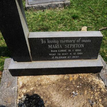 SEPHTON Maria nee LUBBE 1890-1964