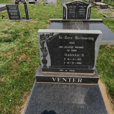 VENTER Hannah S. 1912-1989