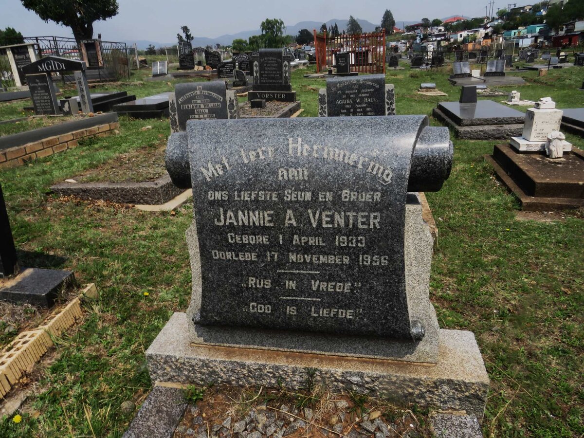 VENTER Jannie A. 1933-1956