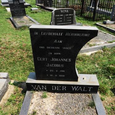 WALT Gert Johannes Jacobus, van der 1911-1991