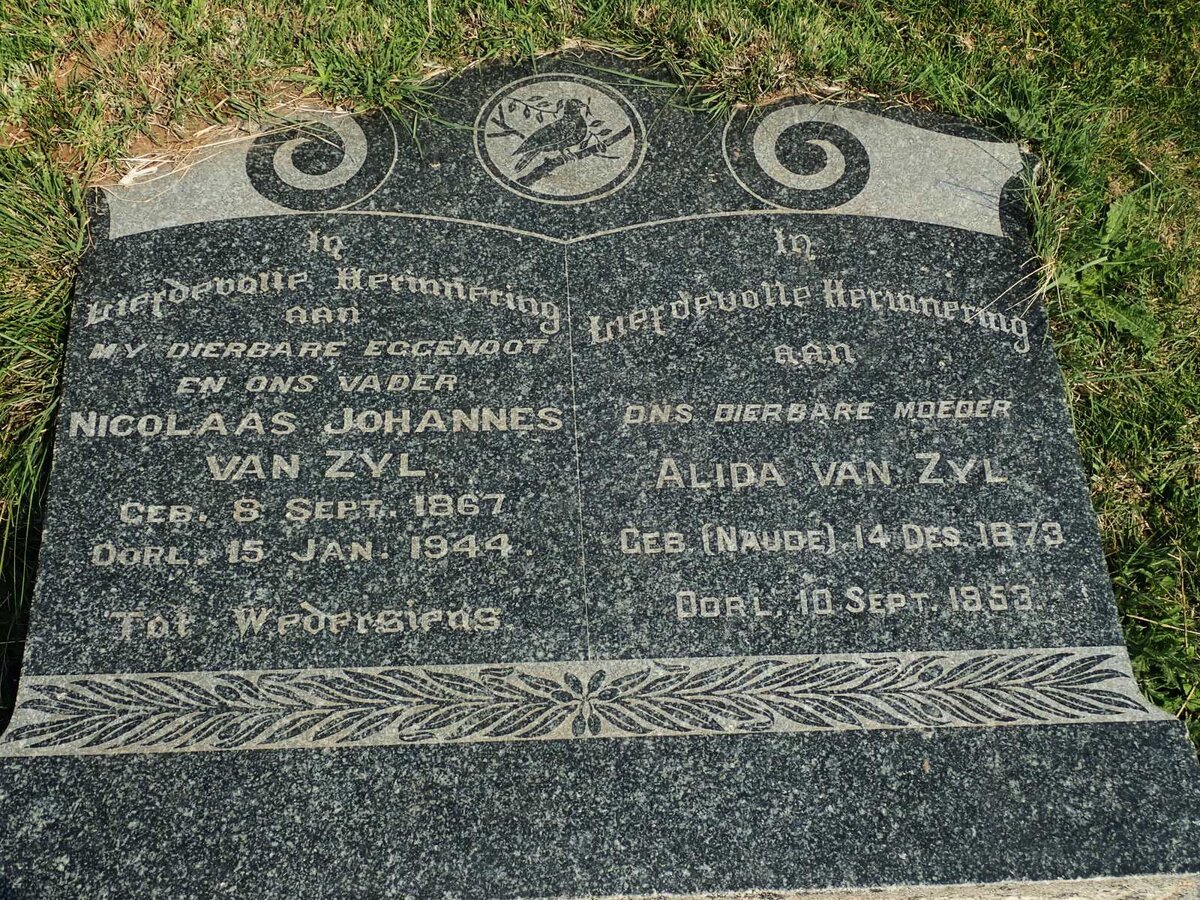 ZYL Nicolaas Johannes, van 1867-1944 &amp; Alida NAUDE 1873-1953