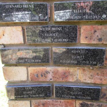 ELLIOTT Bernard Brent 1921-1985 :: ELLIOTT Cynthia 1929-2012 :: ELLIOTT Keith Brent 1956-2013