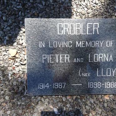 GROBLER Pieter 1914-1987 &amp; Lorna LLOYD 1898-1986