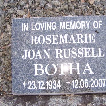 BOTHA Rosemarie Joan Russell 1934-2007