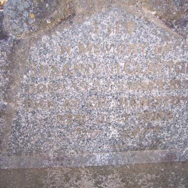 CLAYTON Susannah 1826-1906