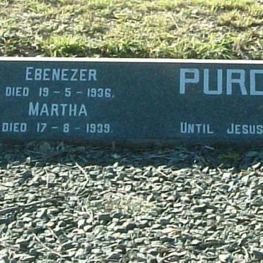 PURDON Ebenezer - 1936 :: PURDON Martha - 1939