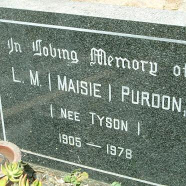 PURDON L.M. nee TYSON 1905-1978