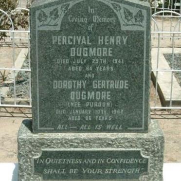 DUGMORE Percival Henry -1941 &amp; Dorothy Gertrude PURDON -1962