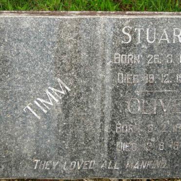 TIMM Stuart 1883-1972 &amp; Olive 1889-1973