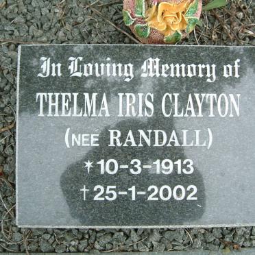 CLAYTON Thelma Iris née RANDALL 1913-2002