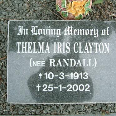CLAYTON Thelma Iris née RANDALL 1913-2002