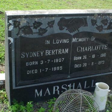 MARSHALL Sydney Bertram 1907-1985 &amp; Charlotte 1910-1973