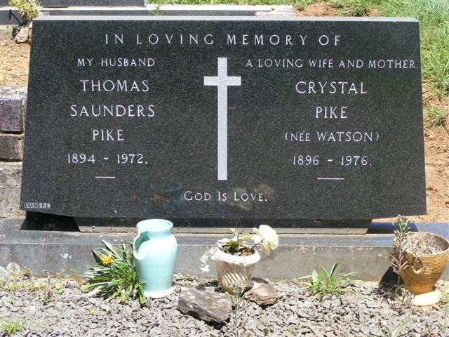 PIKE Thomas Saunders 1894-1972 &amp; Crystal WATSON 1896-1976