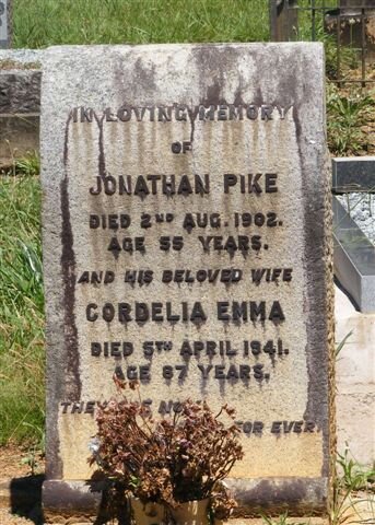 PIKE Jonathan -1902 &amp; Cordelia Emma -1941
