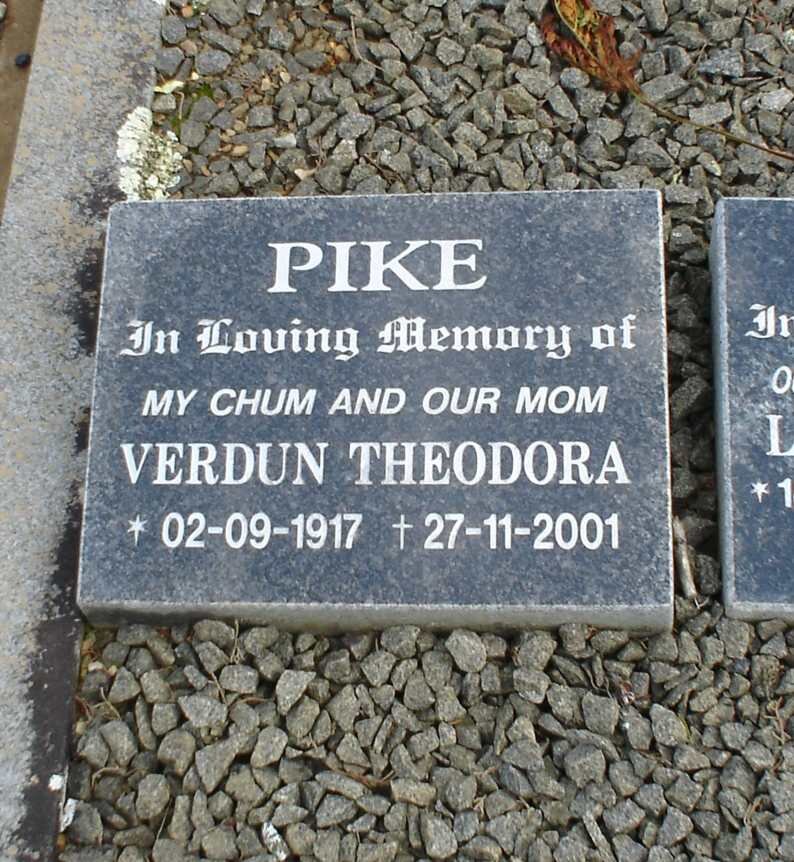 PIKE Leslie Melville 1915-2003 &amp; Verdun Theodora 1917-2001