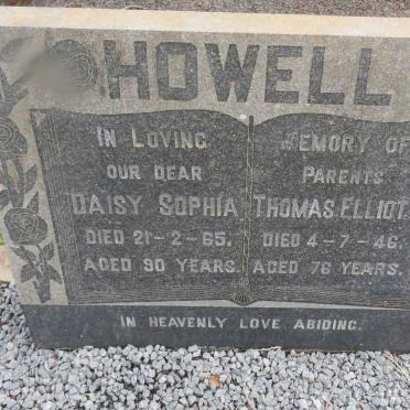 HOWELL Thomas Elliott -1946 &amp; Daisy Sophia -1965