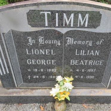 TIMM Lionel George 1893-1965 &amp; Lilian Beatrice 1897-1990