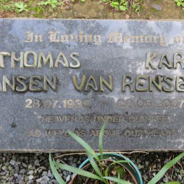 RENSBURG Thomas Karl, Jansen van  1938-2007