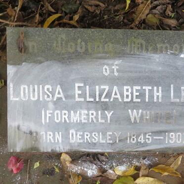 LEA Louisa Elizabeth formerly WHITE nee DERSLEY 1845-1907