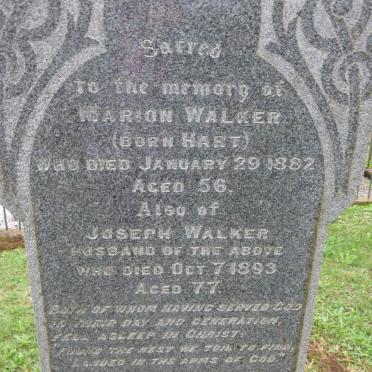 WALKER Joseph -1893 &amp; Marion HART -1882