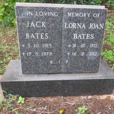 BATES Jack 1915-1979 &amp; Lorna Joan 1922-2012