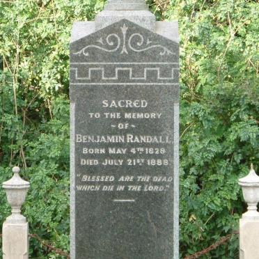 RANDALL Benjamin 1828-1888 :: RANDALL Rebecca -1880