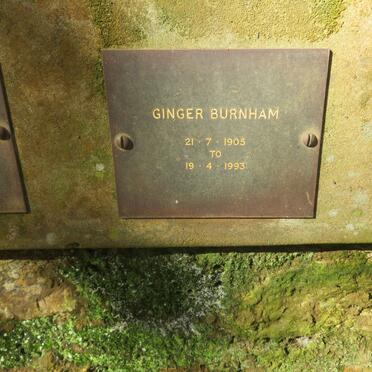 BURNHAM Ginger 1905-1993
