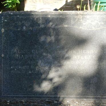 BARTLETT John Henry 186?-1934 &amp; Alice ARMSTRONG ????-1932