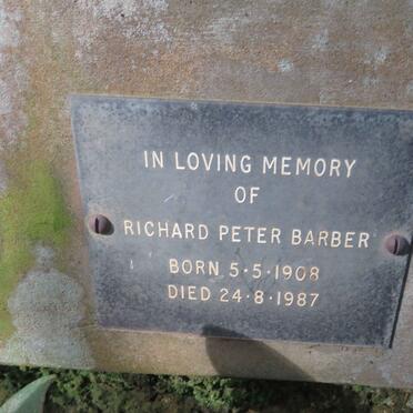 BARBER Richard Peter 1908-1987