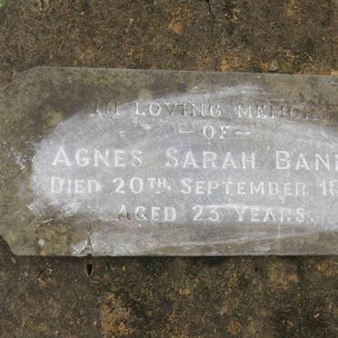 BANKS Agnes Sarah -1891