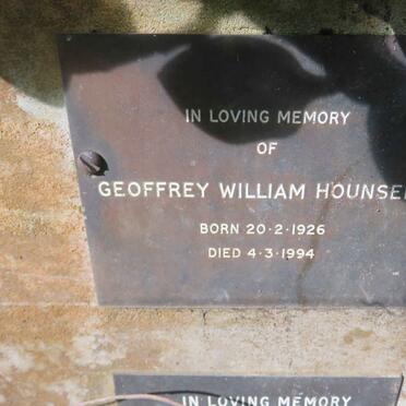 HOUNSELL Geoffrey William 1926-1994