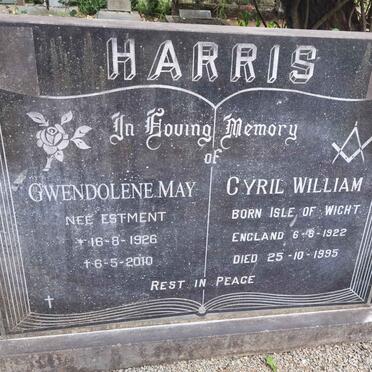 HARRIS Cyril William 1922-1995 & Gwendolene May ESTMENT 1926-2010