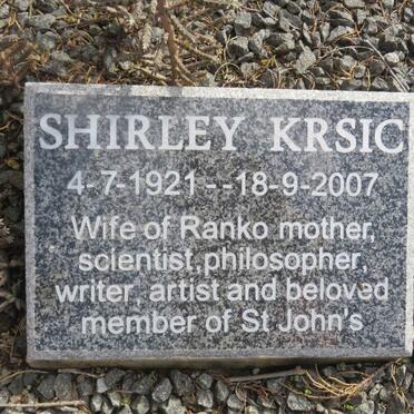 KRSIC Shirley 1921-2007